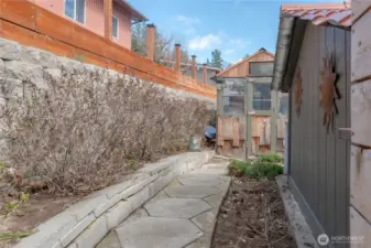 Pathway to backyard