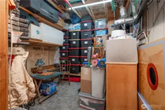 Storage room off garage