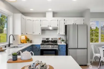 Kitchen with all new Appliances & Quartz Counters