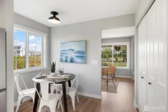 Bright and airy breakfast nook off the kitchen