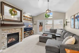 Living room w/ gas fire