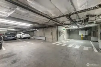 Park with peace of mind! Unit 655 includes 2 deeded secure underground parking spaces, plus convenient EV charging options. Added bonus, both dedicated parking spots are right by the elevator entrance.