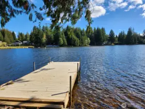 Metal finished Dock to tie your boat up to.