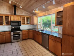 Kitchen with granite counter top
