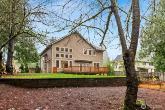 Retaining wall was recently installed to improve the yard.