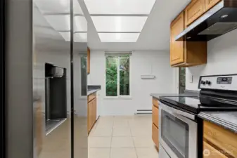 Newer appliances complete this kitchen