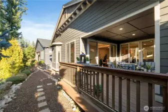 Backyard easy to take care of.