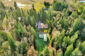 Aerial showing privacy from the natural surrounding.