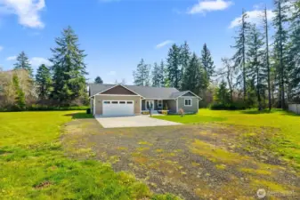 Backyard boundary by trees