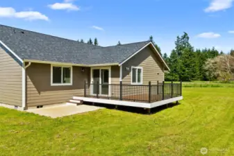 Deck on back side of home to enjoy