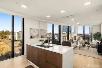 Eat-in Kitchen with bar seating