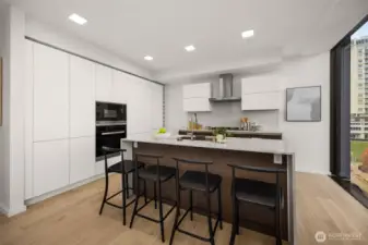 Custom kitchen with Miele appliances