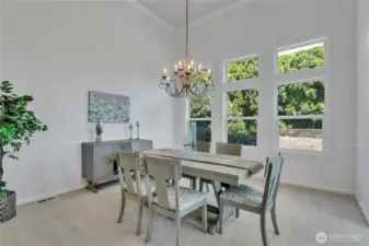 Elegant formal dining room.