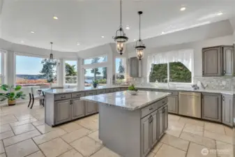 Kitchen with both bars.