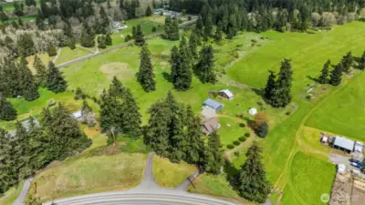 Aerial view of the beautiful property
