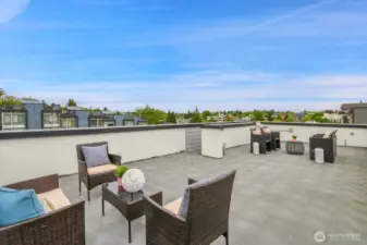 huge roof top deck - perfect for summer outdoor entertaining