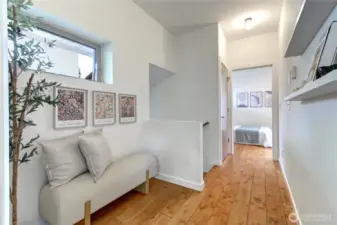 Upstairs area where owners previously had a stand-up desk.