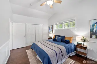 PRIMARY BEDROOM WITH WALK IN CLOSET