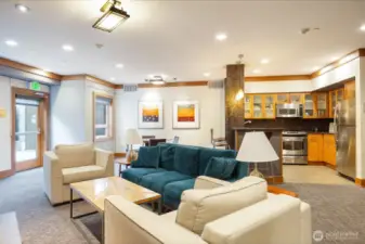 Spacious owners lounge in Canal Station.