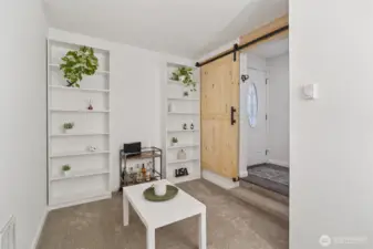 Another view of the sitting room/den