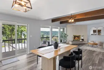 Every space of this open floor plan captures the view.