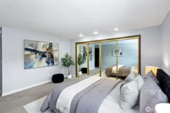Another view of primary suite from ensuite.