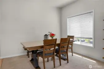 Spacious dining area