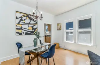 Pleasant dining room.