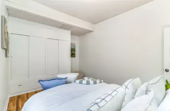 Built-in closets.