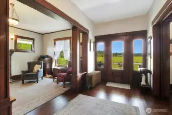 Looking out to the front door