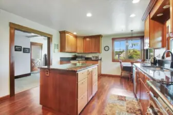 the island in the kitchen