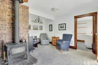 The wood stove for the chilly days and nights