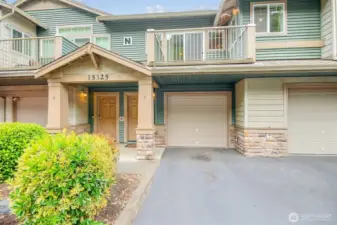 Corner unit means more privacy, extra light, and only one shared wall in your entryway hallway.