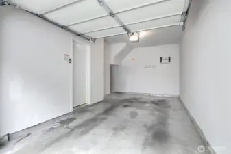 Attached one car garage with space for storage with door that opens up to inside your condo.