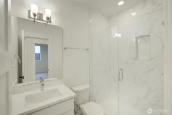 Bathroom opposite flex room.