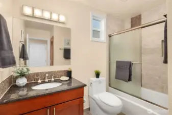Remodeled lower level full bathroom