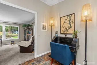 2nd living area off kitchen