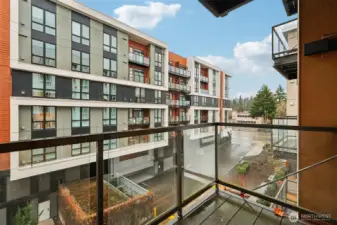 Private balcony retreat—the perfect setting for an evening glass of wine or an al fresco escape after a productive day.