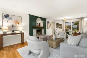 Custom built fireplace surround