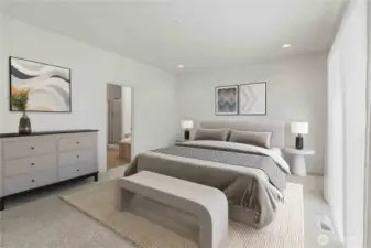 Primary bed virtually staged