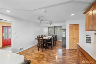 Dedicated dining space with open flow to kitchen—perfect for family dinners and entertaining in this Montesano farmhouse.