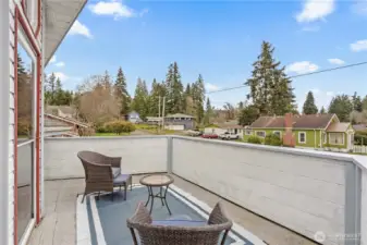 Front porch sitting area—perfect for enjoying quiet Montesano mornings in a peaceful neighborhood.