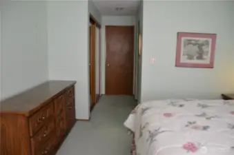 Primary bedroom has large walkin closet and a large closet with mirrored bypass doors