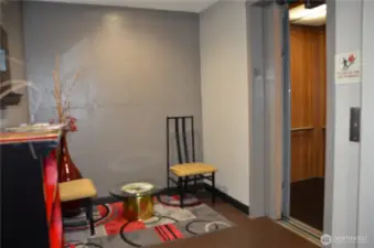 Two elevators in the building