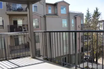Covered deck with access from the living room or the second bedroom sliders