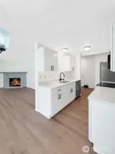 Kitchen and living