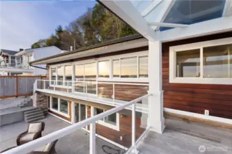 A covered deck means you can enjoy the outdoors all year long.