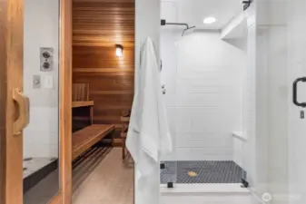 Sauna in primary bath