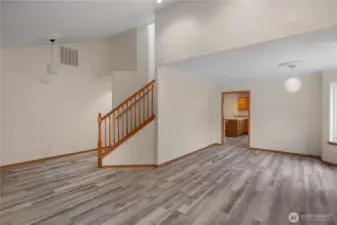 With loads of windows and a stairway skylight, the home is highlighted by incredible natural light.