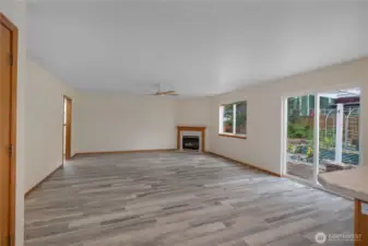Ceiling fans in the great room and bedrooms circulate air, and an all new HVAC system, furnace and air conditioning, will provide years of comfort no matter the season.